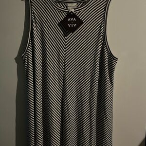 Ava & Viv Monochrome Striped Dress
